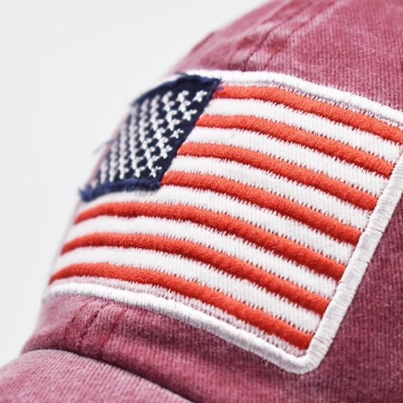 Red American Flag USA Baseball Cap - Tactical‎ Army Cotton Casual Hat America - Picture 6 of 6